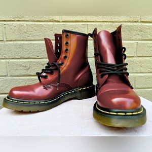 Doc Dr. Martens 11821 Combat Boots - Women's size 5 - Dark Red Ox Blood Lace Up